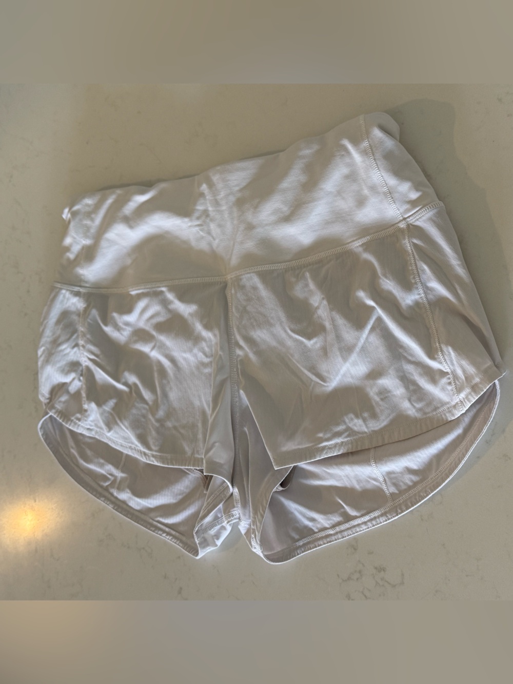Lululemon Women's Shorts; Speed-Up High-rise 2.5” inseam - WHITE